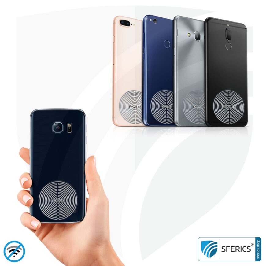 FAZUP Antennen Patch | SILBER | 4er Set mit Preisvorteil für Familie und Freunde | Innovative Technologie gegen Elektrosmog | Schützt vor unnötig hoher Bestrahlung durch’s eigene Mobiltelefon