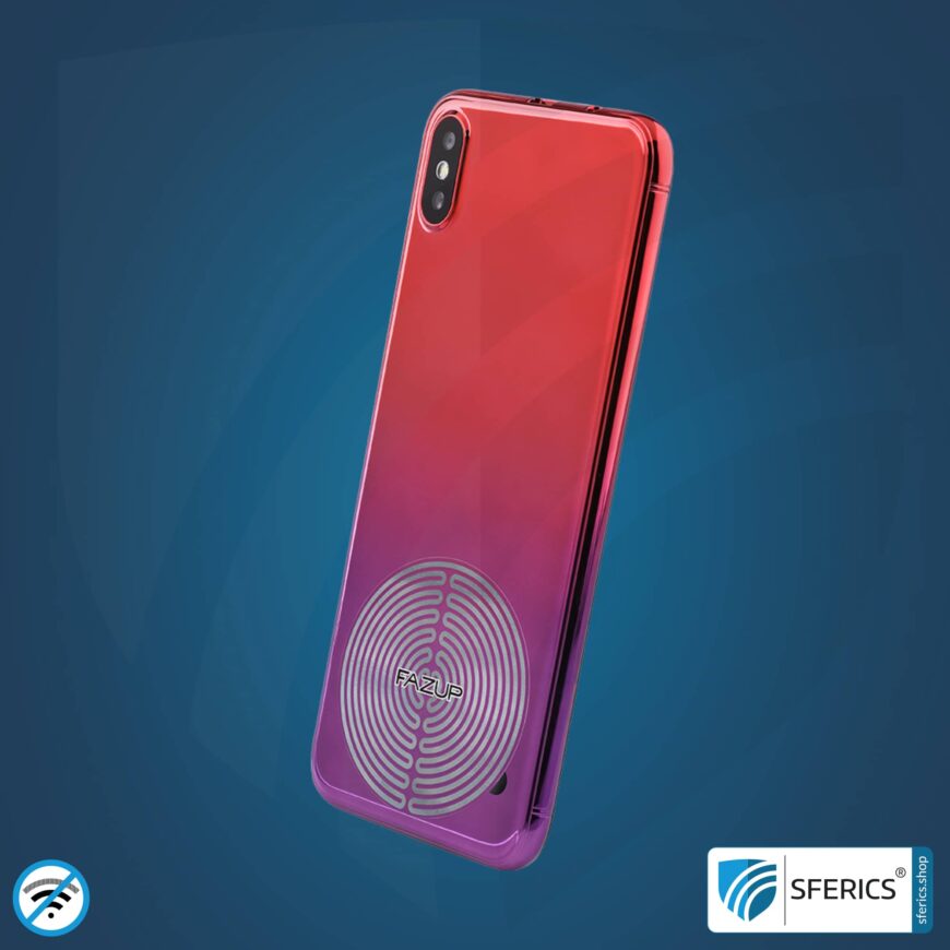 FAZUP Antennen Patch | SILBER | Innovative Technologie gegen Elektrosmog | Schützt vor unnötig hoher Bestrahlung durch’s eigene Mobiltelefon | Keine Esoterik oder Harmonisierung. Reduktion ist messbar!
