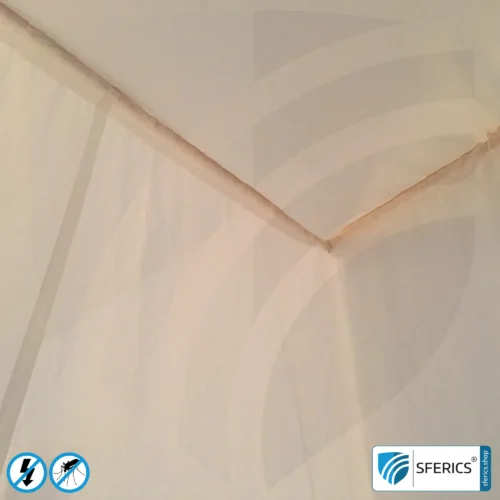 Abschirmender Baldachin Elektrosmog EMF | EINZELBETT | Abschirmwirkung HF bis 99,99 % (40 dB) | SFERICS® invest4life Programm | Hohe Reduktion von Handystrahlung, WLAN, usw. 14 Abschirmender Baldachin Elektrosmog FUNK | EINZELBETT | Abschirmung Funk bis 99,99 % (40 dB). Wirkungsvoll gegen Handystrahlung, WLAN, usw.