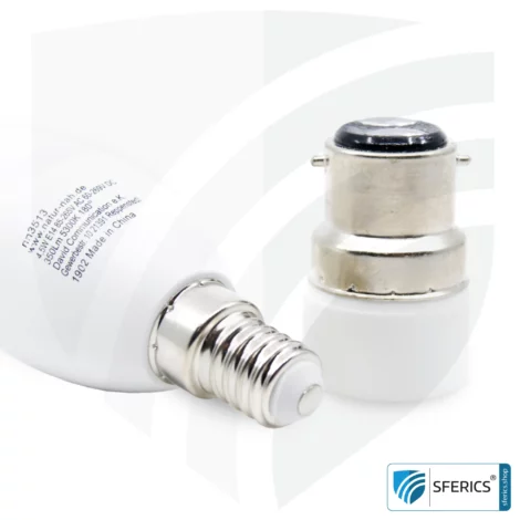 Universal Adapter Leuchtmittel | E14 Leuchtmittel auf B22 Bajonett Sockel