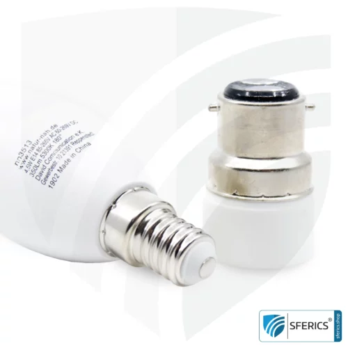 Universal Adapter Leuchtmittel | E14 Leuchtmittel auf B22 Bajonett Sockel