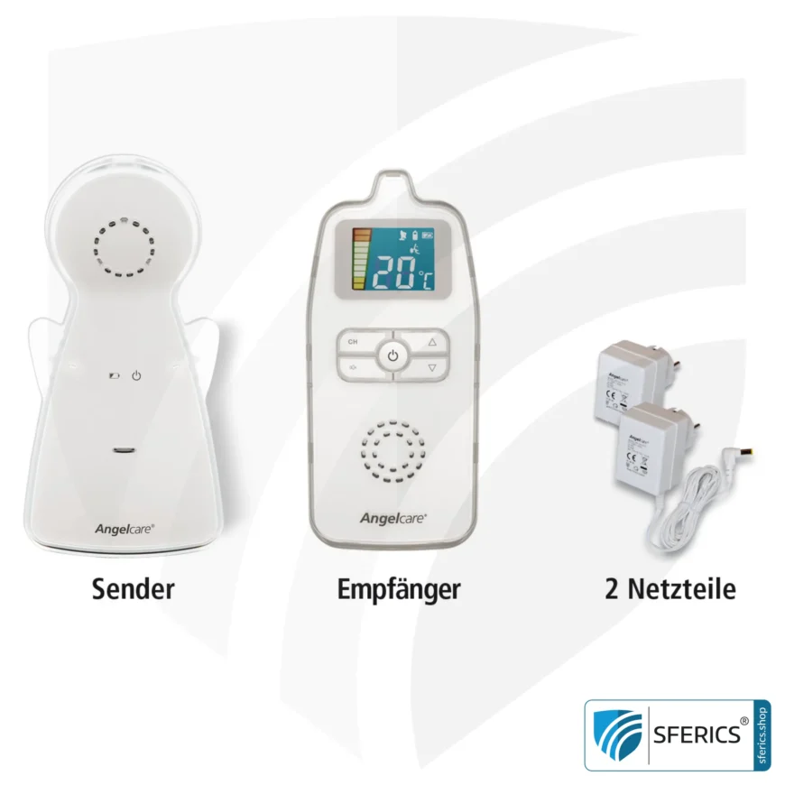 Angelcare 423-D Audio Babyphone | strahlungsarm durch maximale Reduktion von Elektrosmog EMF