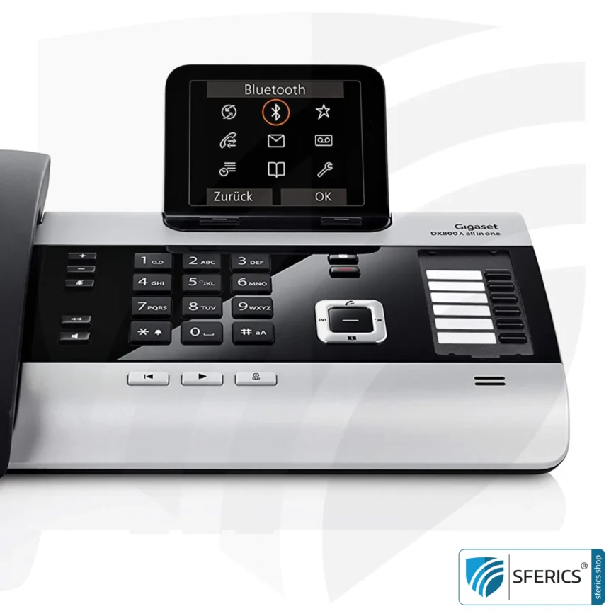 GIGASET DX800A Telefon, kabelgebunden | strahlungarm durch ECO DECT+ | analog, digital, VoIP, Anrufbeantworter