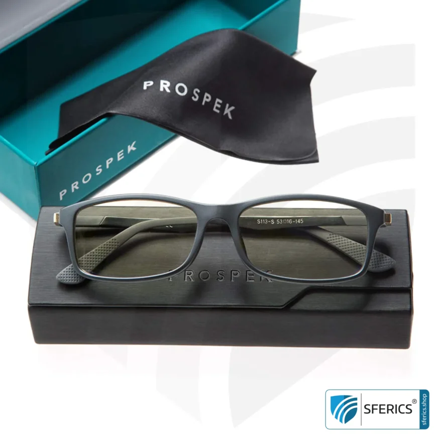 Anti Blaulicht und Blendschutz Computer Brille DYNAMIC von PROSPEK | hochwertige Brille für die vielen Stunden pro Tag am PC, Smartphone, Tablet, Fernseher, LED-Licht, ...