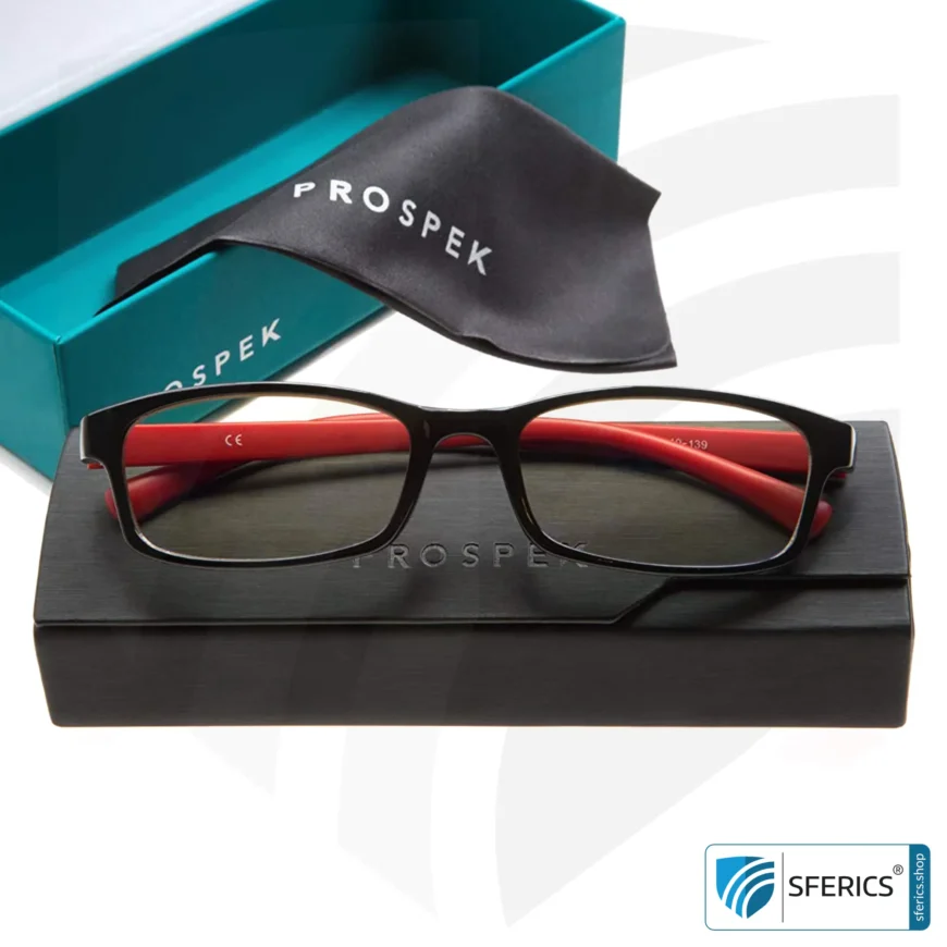 Anti Blaulicht Computer Brille PRO von PROSPEK | hochwertige Brille für die vielen Stunden pro Tag am PC, Smartphone, Tablet, Fernseher, LED-Licht, ...