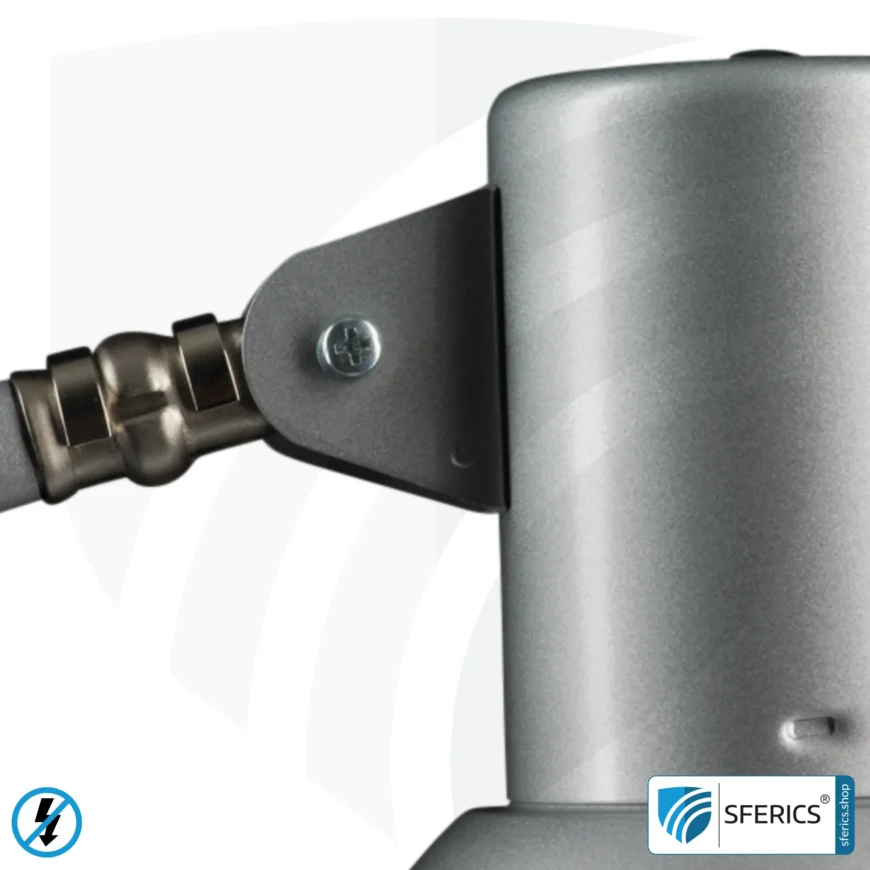 Geschirmte Lampe im Design SILBER | Schreibtischlampe für den hellen Arbeitplatz oder als geniale Werklampe | E27 Fassung