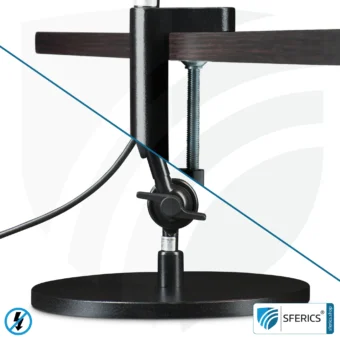 Geschirmte Lampe im Design SCHWARZ | Schreibtischlampe für den hellen Arbeitplatz oder als geniale Werklampe | E27 Fassung.