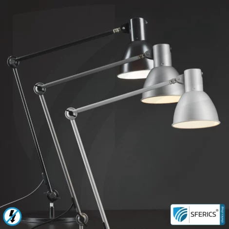 Geschirmte Lampe | Schreibtischlampe für den hellen Arbeitplatz oder als geniale Werklampe | E27 Fassung