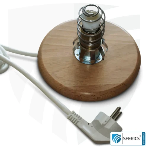 Geschirmter Lampensockel | für Salzkristall Leuchten und geeignete Lampenschirme | E14 Fassung