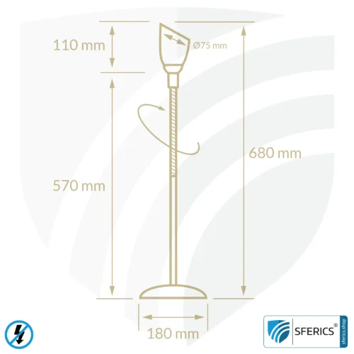 Geschirmte Lichtdusche | Tischleuchte für den Schreibtisch | Reflektorglas aus handgefertigtem Opalglas | E14 Fassung 9 Geschirmte Lichtdusche | Tischleuchte für den Schreibtisch | Reflektorglas aus handgefertigtem Opalglas | E14 Fassung
