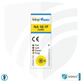 Netzfreischalter NA 16-1P Funk mit dualer Betriebsart | Masterschalter Set-Up | baubiologische Funktechnik nach EnOcean Standard | inklusive LED Kontrollleuchte