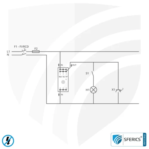 Netzfreischalter NA 16-1P Funk mit dualer Betriebsart | Masterschalter Set-Up | baubiologische Funktechnik nach EnOcean Standard | inklusive LED Kontrollleuchte