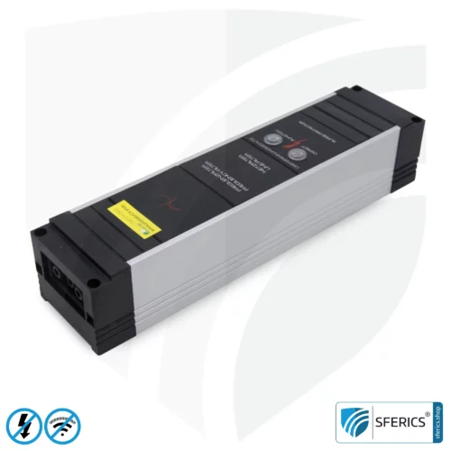 Powerline Filter für erdbaren Baldachin, Zelt und Schlafsack | Schirmungsbereich von 2 bis 68 MHz | Dämpfung von Powerline (PLC / DLAN) Frequenzen aus dem Erdungskabel