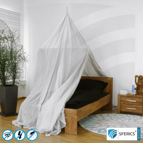 Abschirmender Baldachin Elektrosmog PRO light | Pyramide | EMF Abschirmung bis 99,99 % (42 dB). Erdbar. Wirkungsvoll gegen 5G!