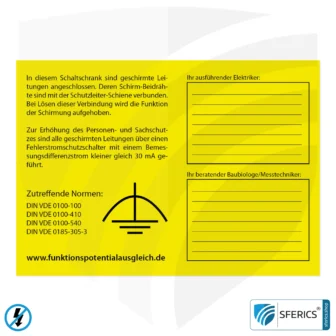 FPA QS Kennzeichnung zum Funktionspotentialausgleich | selbstklebend
