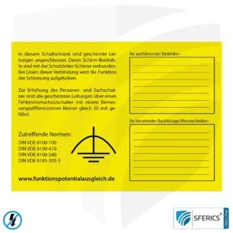 FPA QS Kennzeichnung zum Funktionspotentialausgleich | selbstklebend