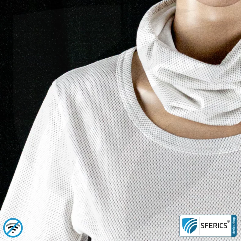 Abschirmendes ANTIWAVE Shirt für Damen | Langarm | Schutz bis zu 30 dB vor HF Elektrosmog (Handy, WLAN, LTE) | Ideal für elektrosensible Menschen