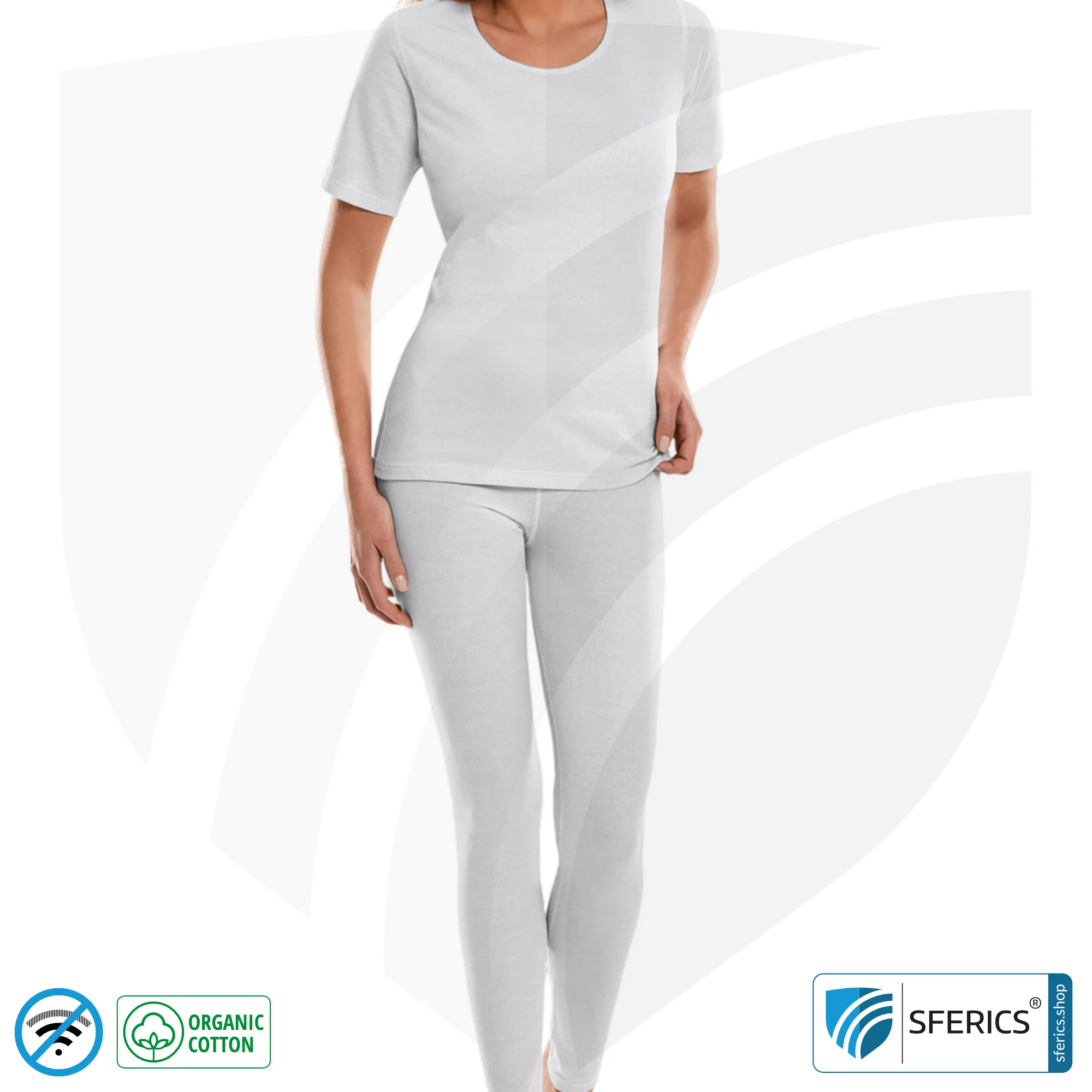 Abschirmende ANTIWAVE Leggings für Damen | Schutz bis zu 30 dB vor HF Elektrosmog (Handy, WLAN, LTE) | Ideal für elektrosensible Menschen