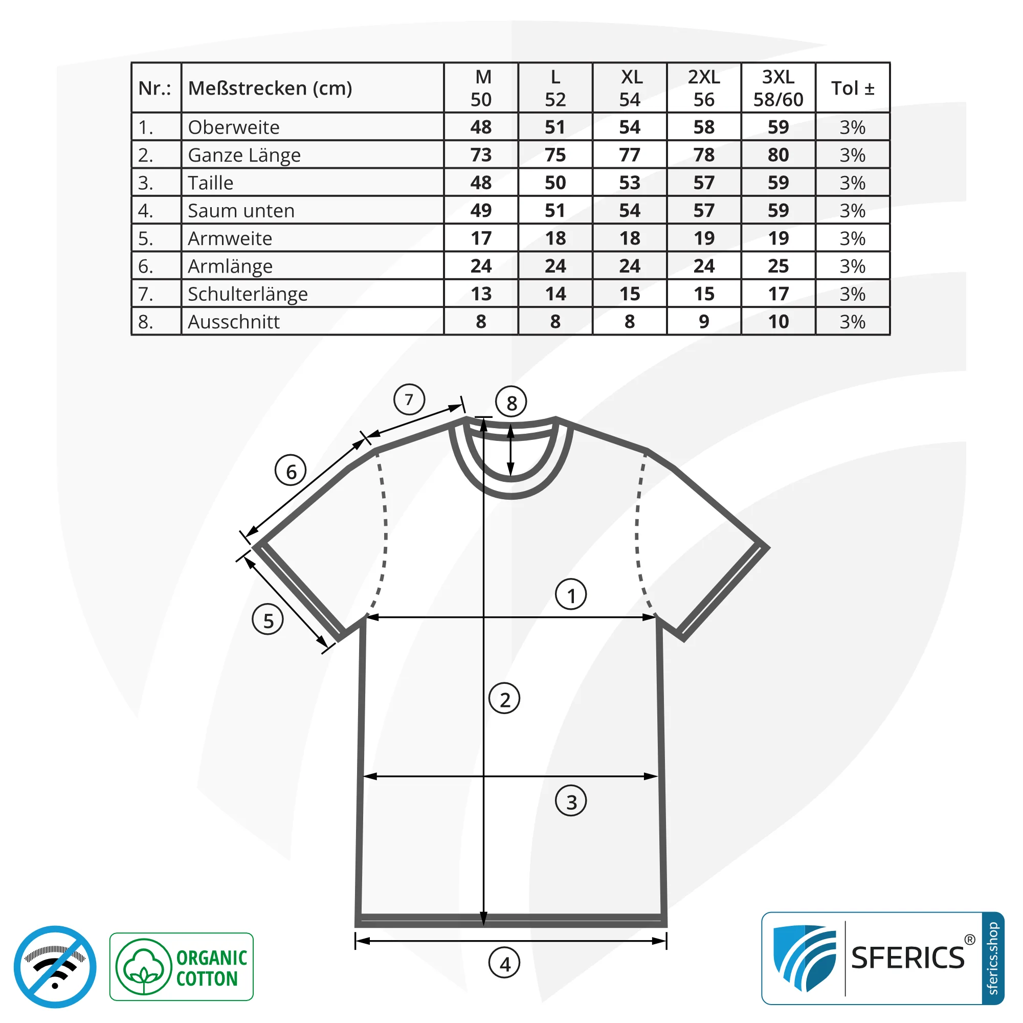 Abschirmendes ANTIWAVE Shirt für Herren | Schutz bis zu 30 dB vor HF Elektrosmog (Handy, WLAN, LTE) | Ideal für elektrosensible Menschen
