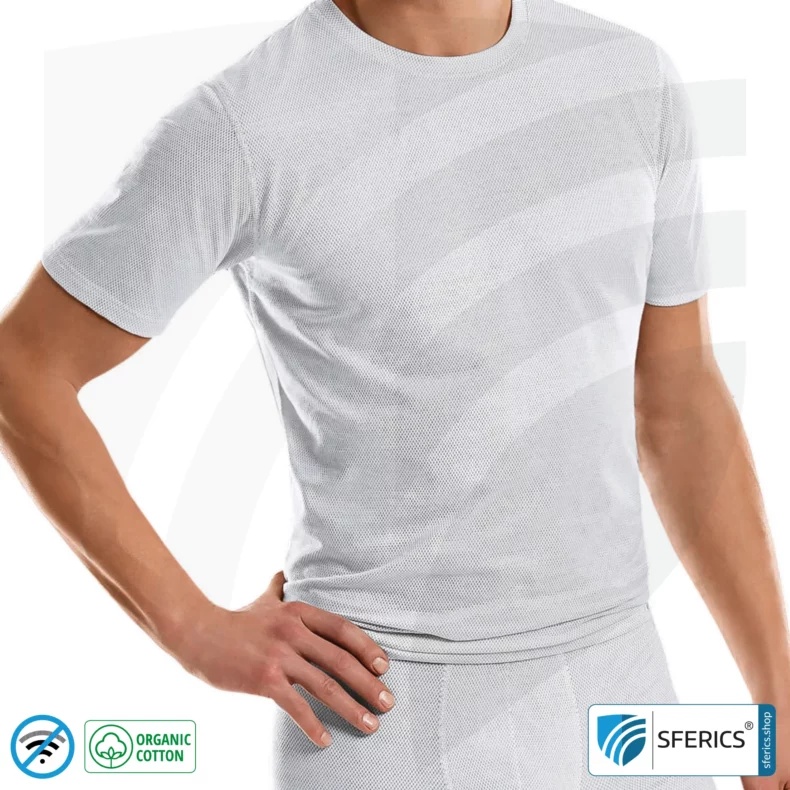 Abschirmendes ANTIWAVE Shirt für Herren | Schutz bis zu 30 dB vor HF Elektrosmog (Handy, WLAN, LTE) | Ideal für elektrosensible Menschen