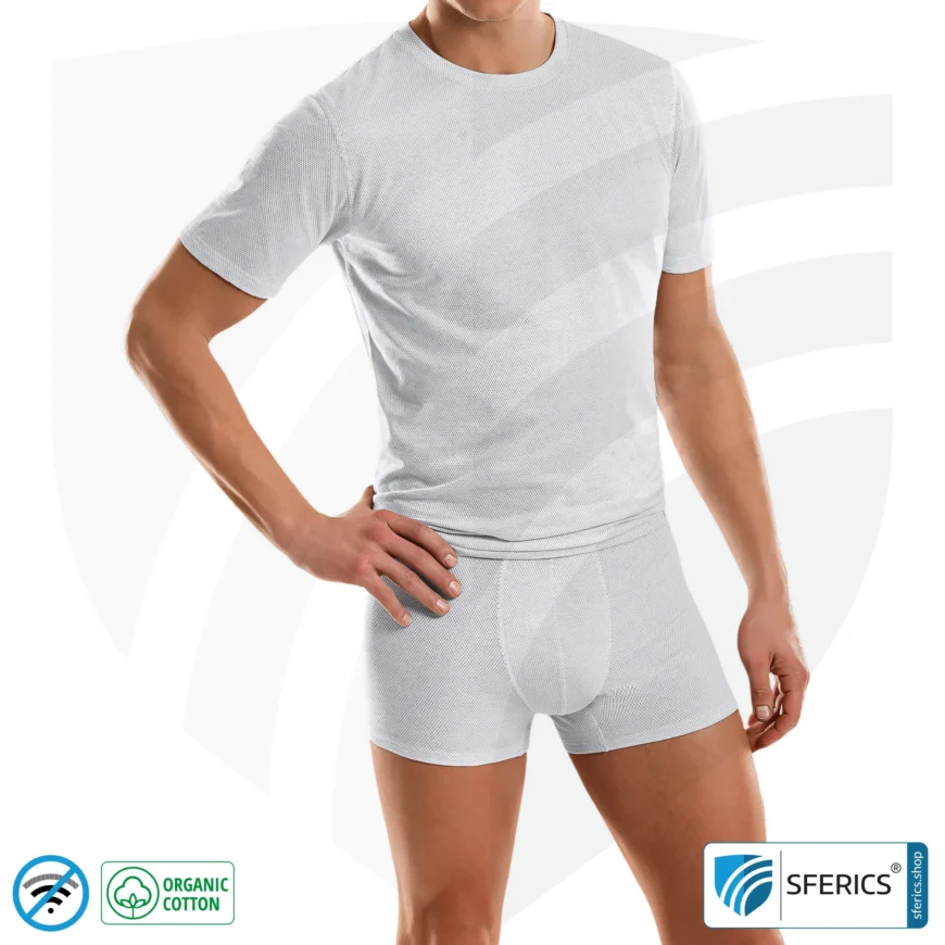 Abschirmendes ANTIWAVE Shorts für Herren | Schutz bis zu 30 dB vor HF Elektrosmog (Handy, WLAN, LTE) | Ideal für elektrosensible Menschen