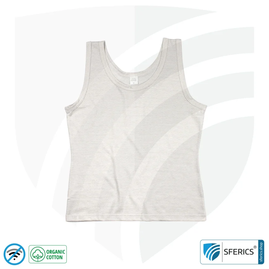 Abschirmendes ANTIWAVE Tank-Top für Damen | Schutz bis zu 30 dB vor HF Elektrosmog (Handy, WLAN, LTE) | Ideal für elektrosensible Menschen