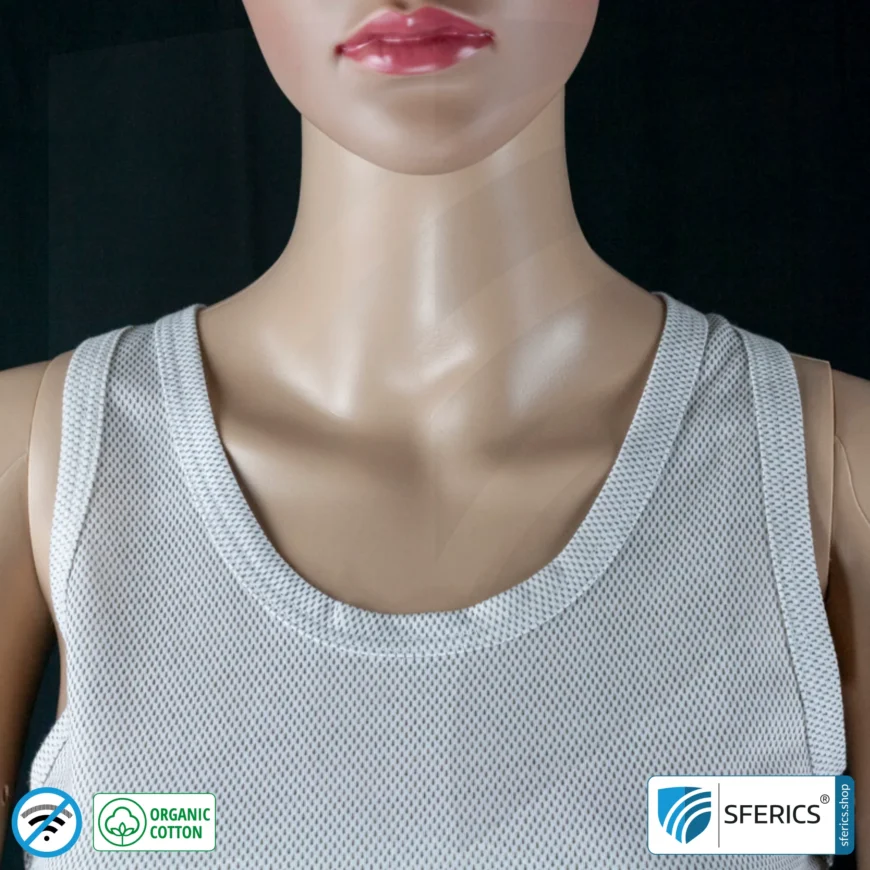 Abschirmendes ANTIWAVE Tank-Top für Damen | Schutz bis zu 30 dB vor HF Elektrosmog (Handy, WLAN, LTE) | Ideal für elektrosensible Menschen