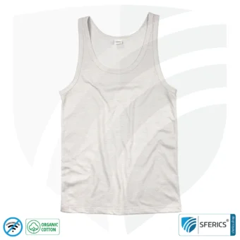 Abschirmendes ANTIWAVE Tank-Top für Herren | Schutz bis zu 30 dB vor HF Elektrosmog (Handy, WLAN, LTE) | Ideal für elektrosensible Menschen