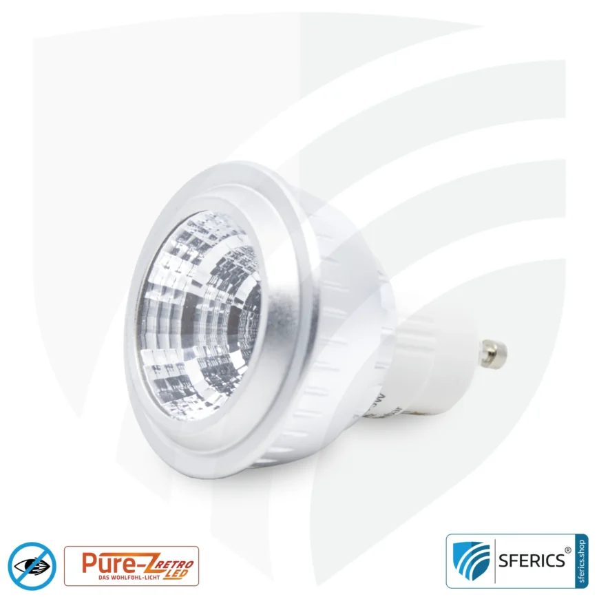5 Watt LED Spot Pure-Z-Retro | Hell wie 40 Watt, 380 Lumen | CRI über 90 | flimmerfrei | warmweiß | GU10