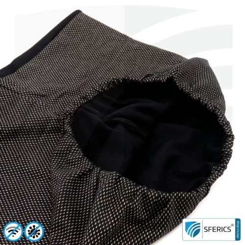 ANTIWAVE abschirmender, elastischer Schlauchschal Scarf | Schutz vor Elektrosmog HF mit Wirkungsgrad bis 99,9 % | Abschirmstoff mit Silber für antibakterielle Wirkung durch Silberionen.