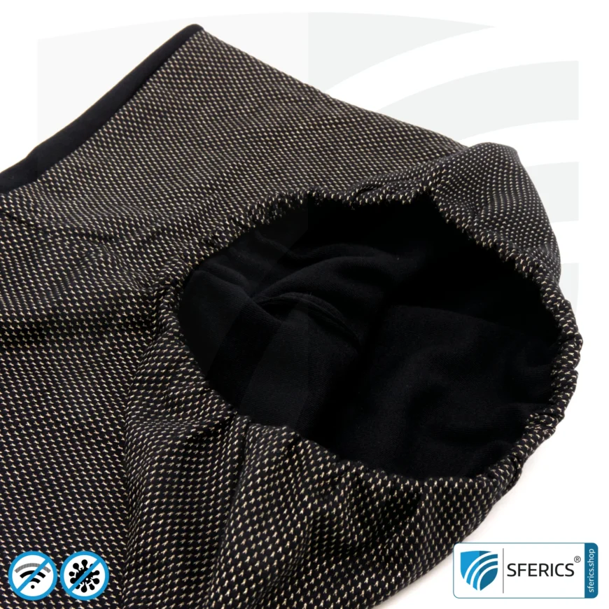 ANTIWAVE abschirmender, elastischer Schlauchschal Scarf | Schutz vor Elektrosmog HF mit Wirkungsgrad bis 99,9 % | Abschirmstoff mit Silber für antibakterielle Wirkung durch Silberionen.