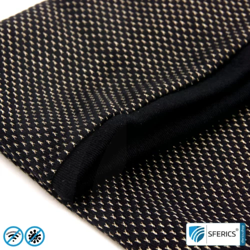 ANTIWAVE abschirmender, elastischer Schlauchschal Scarf | Schutz vor Elektrosmog HF mit Wirkungsgrad bis 99,9 % | Abschirmstoff mit Silber für antibakterielle Wirkung durch Silberionen.