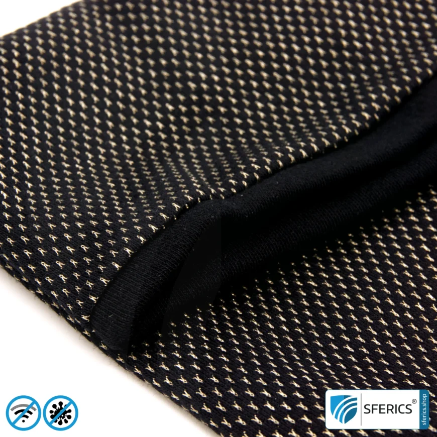 ANTIWAVE abschirmender, elastischer Schlauchschal Scarf | Schutz vor Elektrosmog HF mit Wirkungsgrad bis 99,9 % | Abschirmstoff mit Silber für antibakterielle Wirkung durch Silberionen.