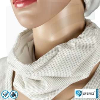 ANTIWAVE abschirmender, elastischer Schlauchschal Scarf | Schutz vor Elektrosmog HF mit Wirkungsgrad bis 99,9 % | Abschirmstoff mit Silber für antibakterielle Wirkung durch Silberionen