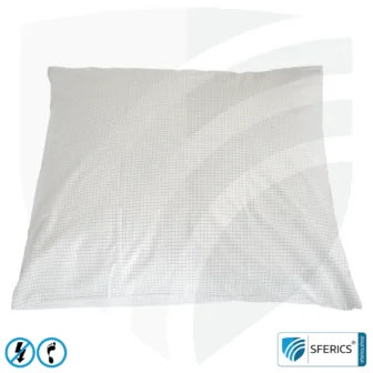 Kissenbezug Standard | 80 x 80 cm | Abschirmung niederfrequenter elektrischer Wechselfelder | ermöglicht Erdkontakt* | Nicht geeignet zur Abschirmung von WLAN, LTE, 5G, usw.!