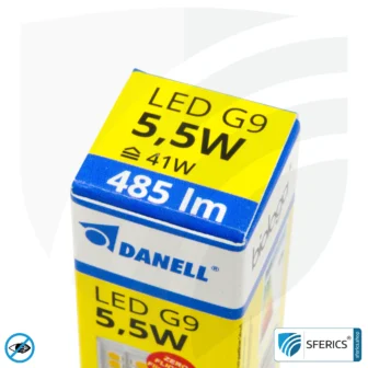 5,5 Watt LED G9 | Hell wie 41 Watt, 485 Lumen | CRI 95 | flimmerfrei | warmweiß | Alternative zu Hochvolt Halogen G9