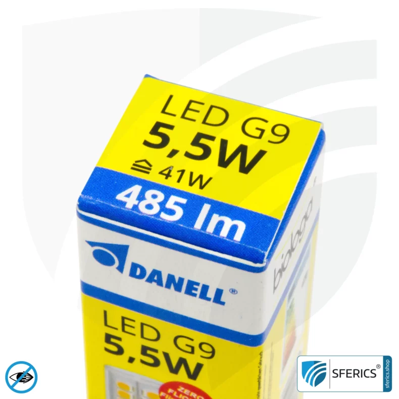 5,5 Watt LED G9 | Hell wie 41 Watt, 485 Lumen | CRI 95 | flimmerfrei | warmweiß | Alternative zu Hochvolt Halogen G9