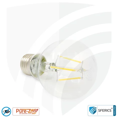 4,2 Watt LED Filament Pure-Z NEO | Hell wie 38 Watt, 400 Lumen | CRI 97 | flimmerfrei | warmweiß | E27 | klar