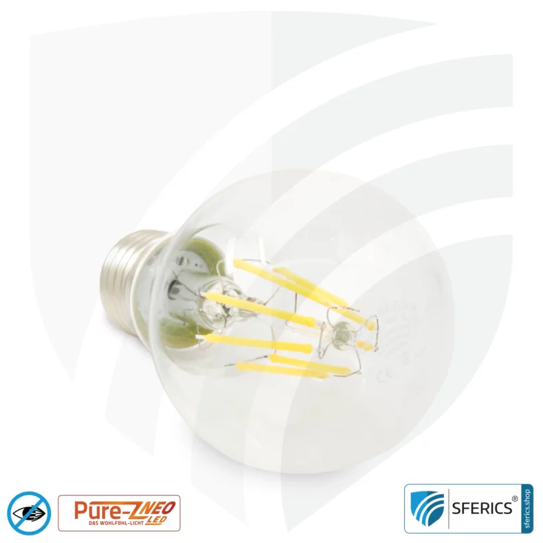 8,2 Watt LED Filament Pure-Z NEO | Hell wie 66 Watt, 830 Lumen | CRI 97 | flimmerfrei | warmweiß | E27 | klar