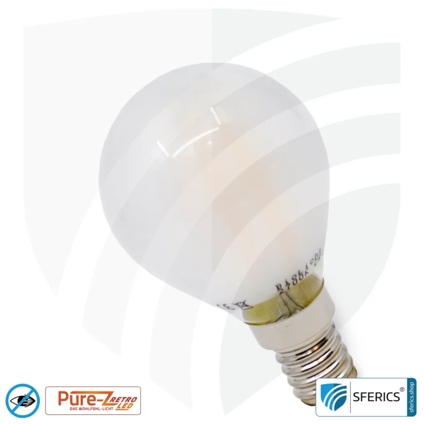 3 Watt LED Filament Pure-Z Retro | Hell wie 30 Watt, 300 Lumen | CRI über 90 | flimmerfrei | warmweiß | E14