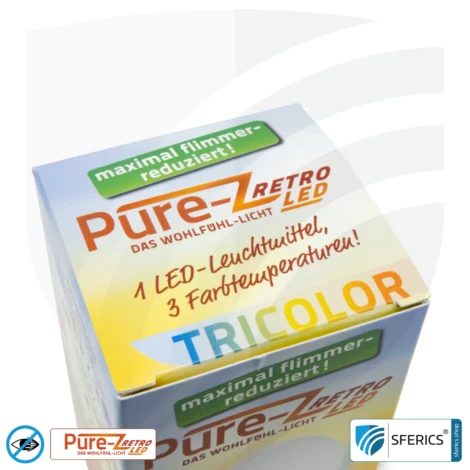 led tricolor pure z retro e27 packung aufsicht biolicht sferics 2000