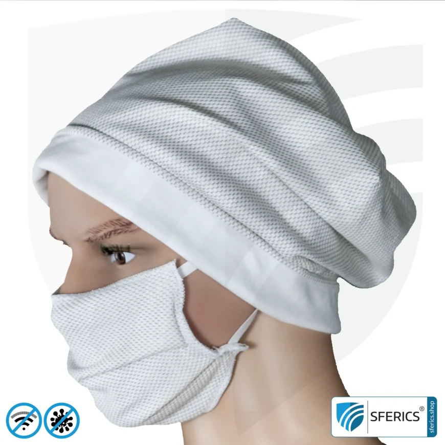ANTIWAVE MNS Schutzmaske für Mund und Nase | Abschirmstoff mit Silber für antibakterielle Wirkung durch Silberionen | 3x Maximum in Hygiene, Wirkung und Tragekomfort
