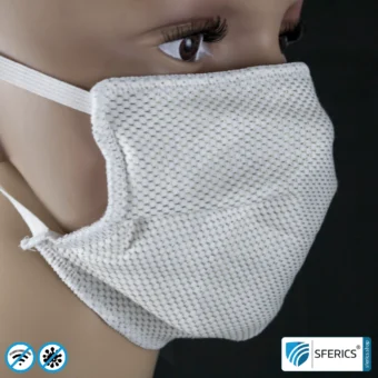 ANTIWAVE MNS Schutzmaske für Mund und Nase | Abschirmstoff mit Silber für antibakterielle Wirkung durch Silberionen | 3x Maximum in Hygiene, Wirkung und Tragekomfort