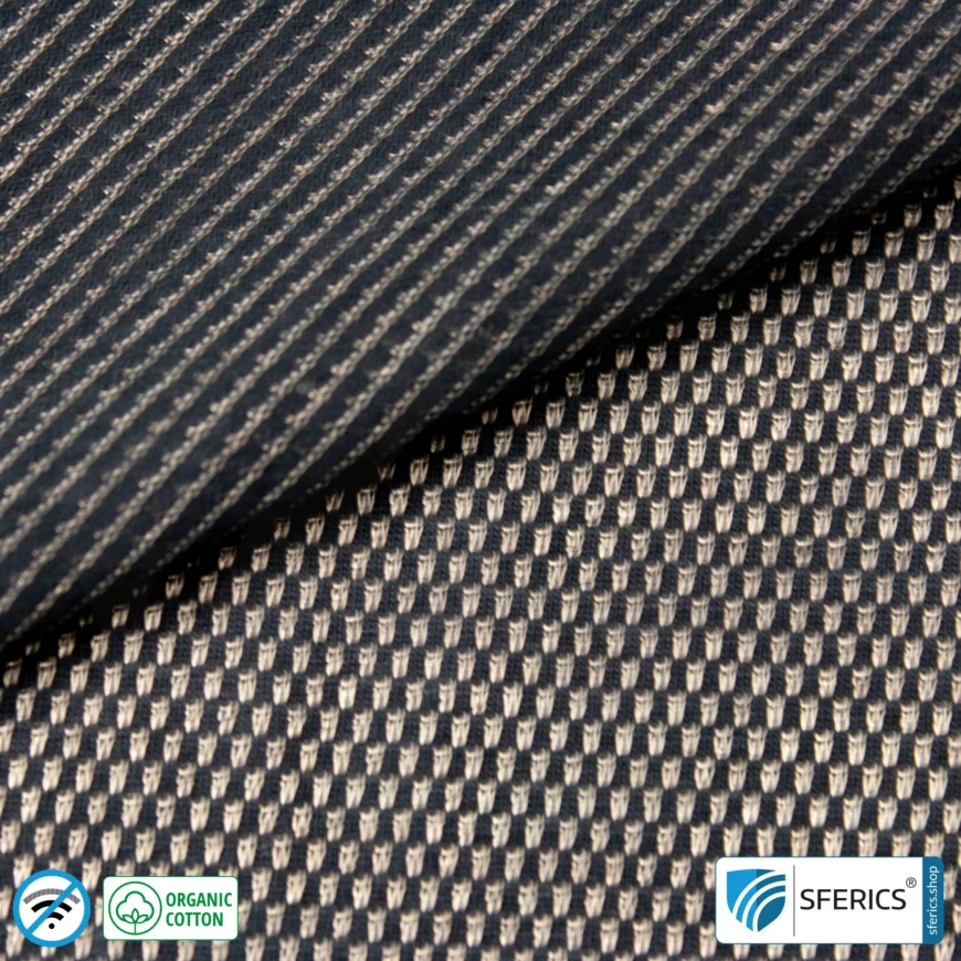 NEW ANTIWAVE OC Abschirmstoff | schwarz | Ideal für Bekleidung und Unterbekleidung | HF Schirmdämpfung gegen Elektrosmog bis 33 dB | 5G ready!
