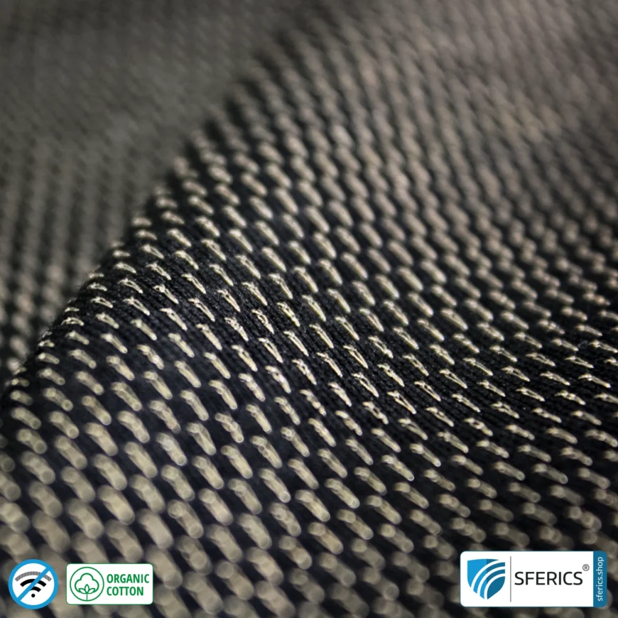 NEW ANTIWAVE OC Abschirmstoff | schwarz | Ideal für Bekleidung und Unterbekleidung | HF Schirmdämpfung gegen Elektrosmog bis 33 dB | 5G ready!