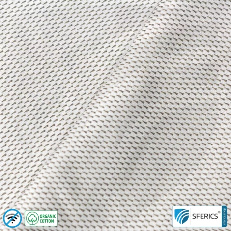 NEW ANTIWAVE OC Abschirmstoff | Ideal zur Herstellung von Bekleidung und Unterbekleidung | hellgrau | HF Schirmdämpfung gegen Elektrosmog bis 33 dB | 5G ready!