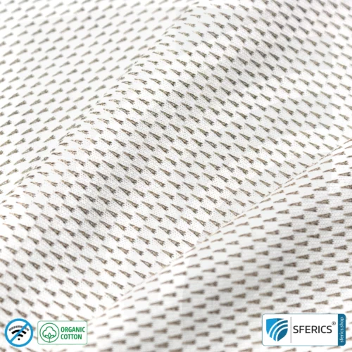 NEW ANTIWAVE OC Abschirmstoff | Ideal zur Herstellung von Bekleidung und Unterbekleidung | hellgrau | HF Schirmdämpfung gegen Elektrosmog bis 33 dB | 5G ready!