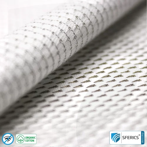 NEW ANTIWAVE OC Abschirmstoff | Ideal zur Herstellung von Bekleidung und Unterbekleidung | hellgrau | HF Schirmdämpfung gegen Elektrosmog bis 33 dB | 5G ready!