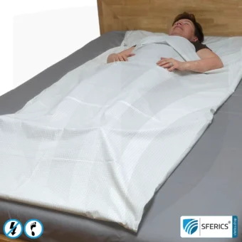 Schlafhülle | 90 x 260 cm | Abschirmung niederfrequenter elektrischer Wechselfelder | ermöglicht Erdkontakt* | Nicht geeignet zur Abschirmung von WLAN, LTE, 5G, usw.!