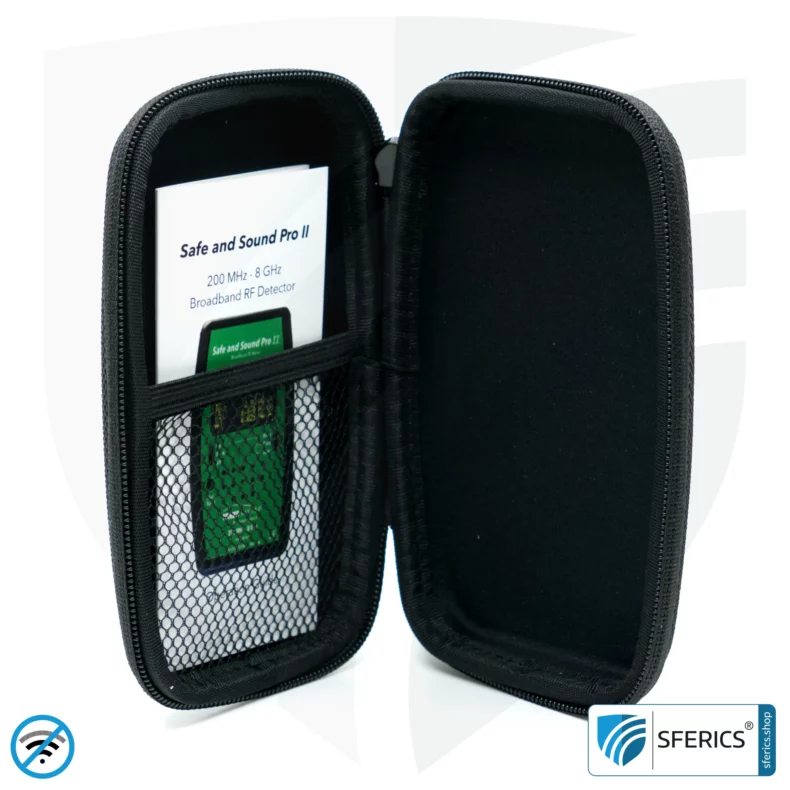 SAFE AND SOUND PRO 2 Elektrosmog Detektor | Einzigartiger Messbereich bis 2.500.000 µW/m² | Semiprofi Breitband HF Messgerät für Einsteiger | Erkennung von EMF Funkstrahlung bis 8 GHz, inklusive 5G!